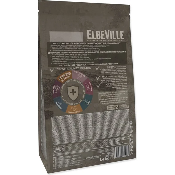 Nourriture ELBEVILLE Adulte Toutes Races Peau et Pelage Sains Carpe Fraîche 1,4kg