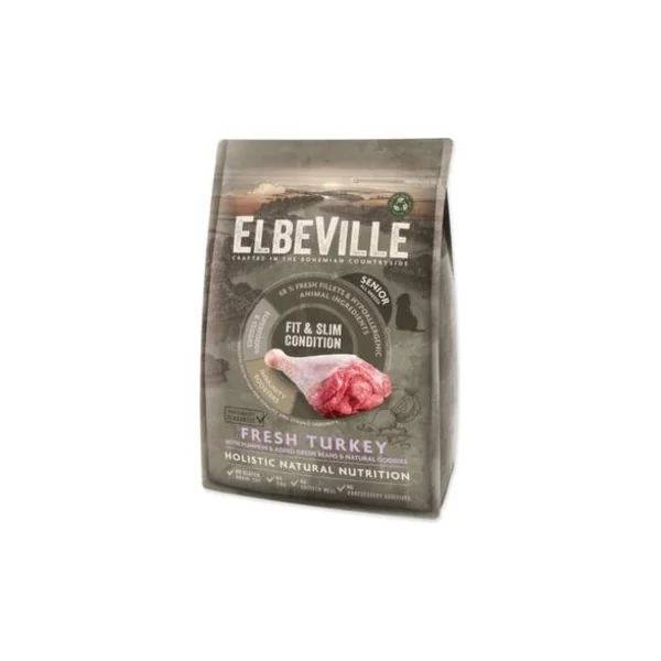 Nourriture ELBEVILLE Senior Toutes Races Fit and Slim Condition Dinde Fraîche 4kg