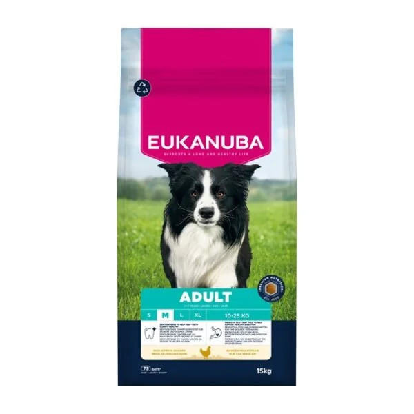Nourriture EUKANUBA Adult Medium riche en poulet frais 15 kg