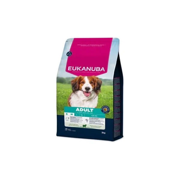Nourriture EUKANUBA Adult Small and Medium breed riche en agneau 3 kg