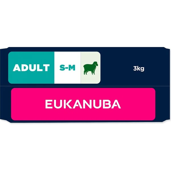Nourriture EUKANUBA Adult Small and Medium breed riche en agneau 3 kg