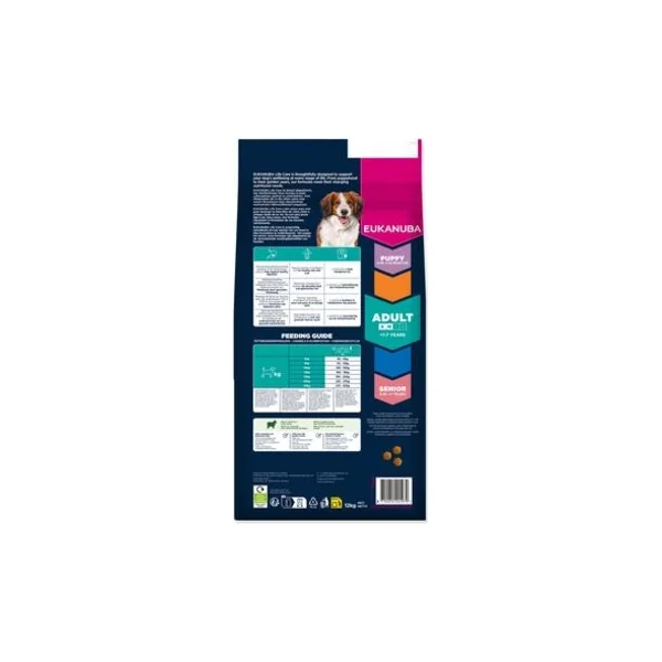 Nourriture EUKANUBA Adult Small and Medium riche en agneau 12 kg