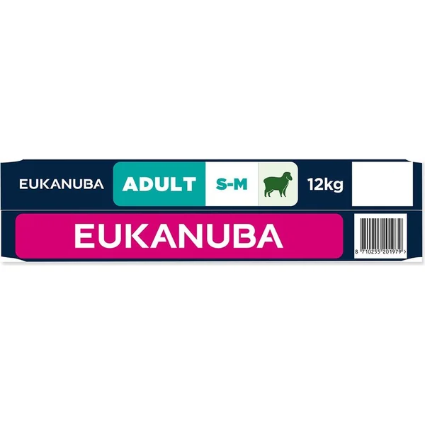 Nourriture EUKANUBA Adult Small and Medium riche en agneau 12 kg