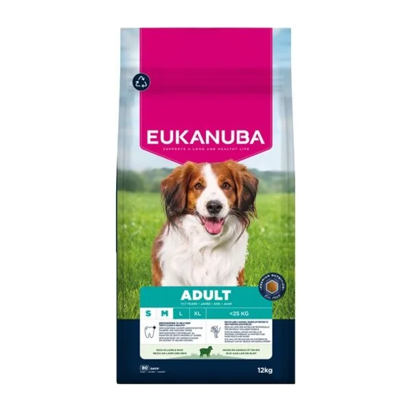 Nourriture EUKANUBA Adult Small and Medium riche en agneau 12 kg