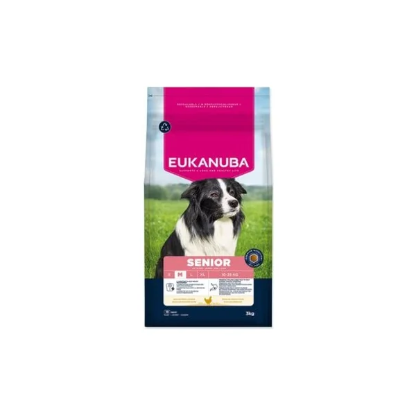 Nourriture EUKANUBA Senior Medium riche en poulet frais 3 kg