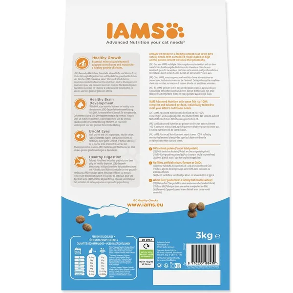 Nourriture IAMS Chaton poisson océan 3kg