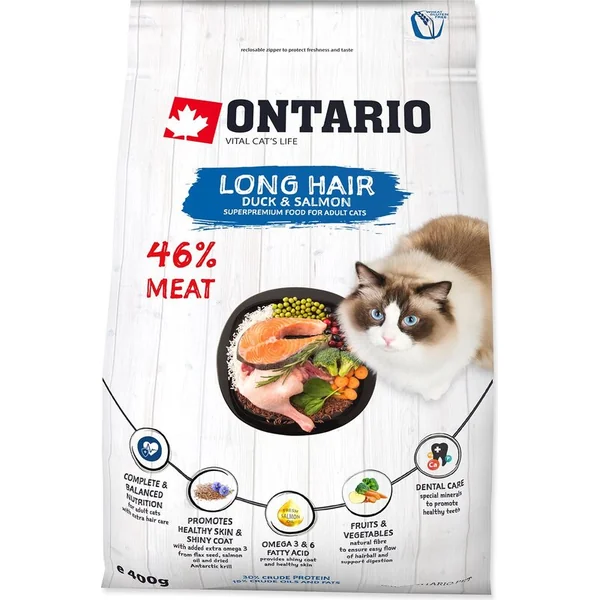 Nourriture Ontario Cat Longhair 0,4kg