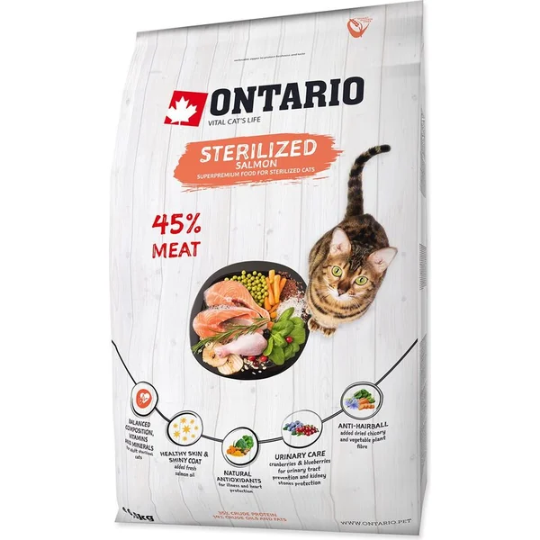 Nourriture Ontario Cat Sterilised Saumon 6,5kg