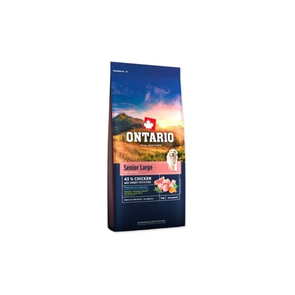 Nourriture Ontario Senior Large Poulet & Patates Douces 12kg