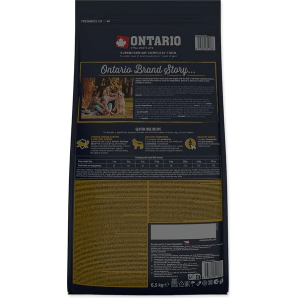 Nourriture Ontario Senior Mini Poisson & Riz Brun 6,5kg