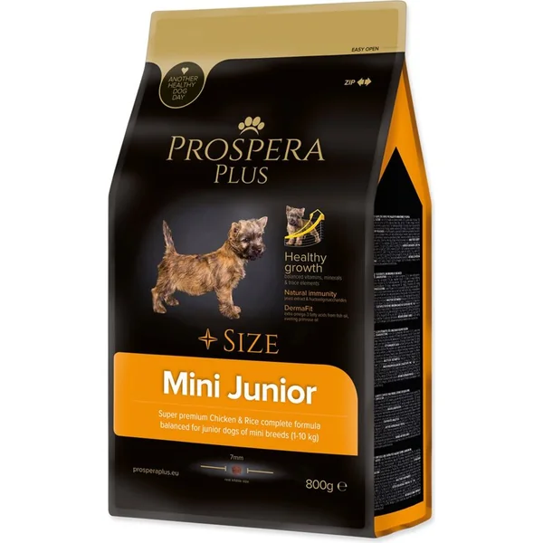Nourriture Prospera Plus Mini+G2610:G2669 Junior poulet avec riz 0,8kg