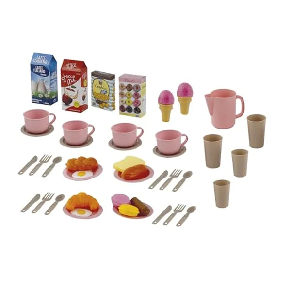ODS - Pretend Professions - Maxi Caffettiera Breakfast Set - Pink - 3 Years - Role Play