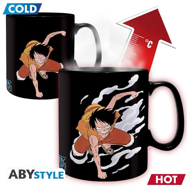 ONE PIECE MUG HEAT CHANGE 460 ML LUFFYETACE