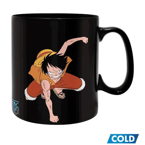 ONE PIECE MUG HEAT CHANGE 460 ML LUFFYETACE