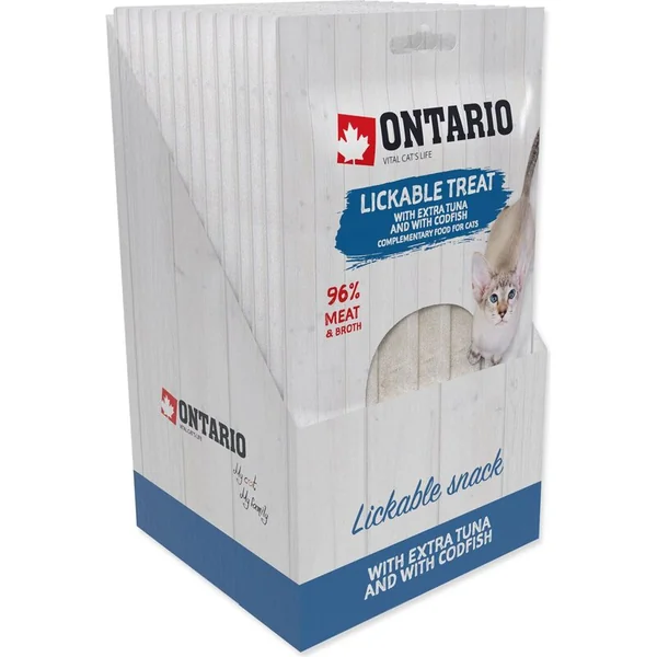 Ontario friandise léchage extra thon et morue 5x14g