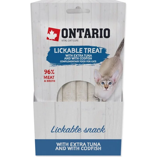 Ontario friandise léchage extra thon et morue 5x14g