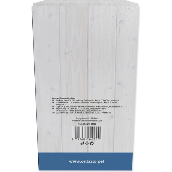 Ontario friandise léchage extra thon et morue 5x14g