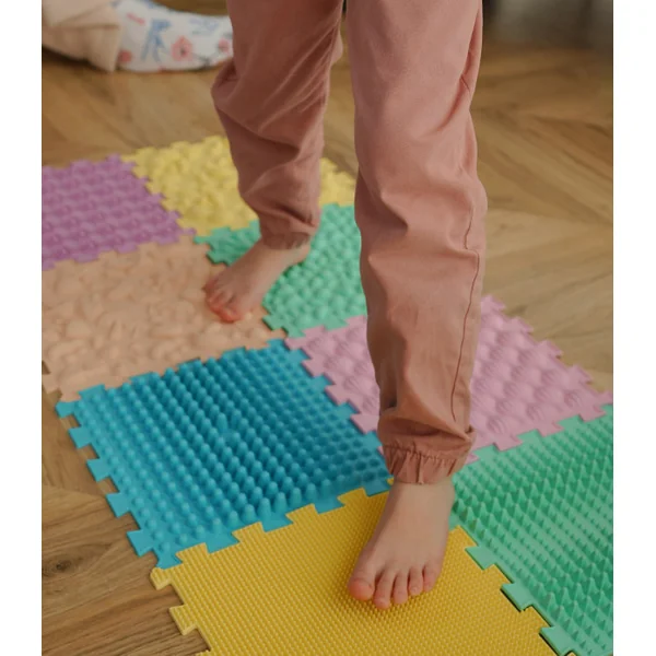 Ortek Tapis de massage Puzzle Mix Pastel 10 éléments