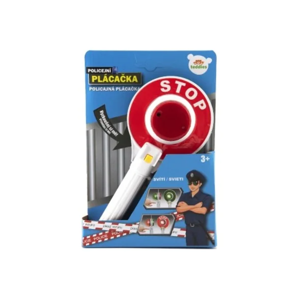 Palette de police en plastique 23 cm à piles avec lumière dans une boîte