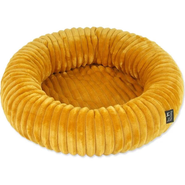 Panier Dog Fantasy Stripe rond moutarde 70cm