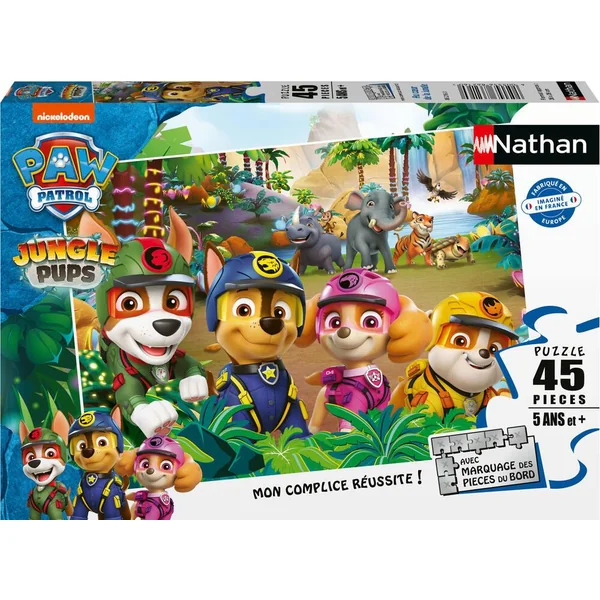 PAT'PATROUILLE - NATHAN PUZZLE 45 PIECES - AU COEUR DE LA JUNGLE