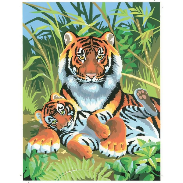 PEINTURE N° ENFANTS - TIGRES