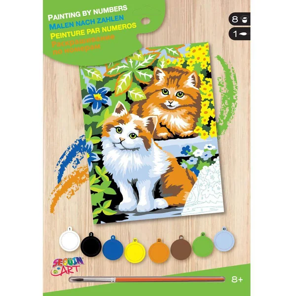 PEINTURE PAR N° DÉBUTANT - CHATS COQUINS