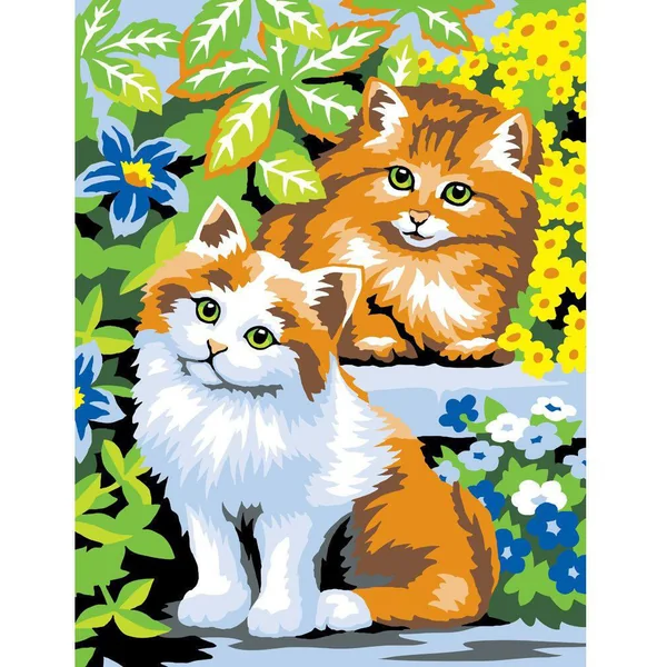 PEINTURE PAR N° DÉBUTANT - CHATS COQUINS