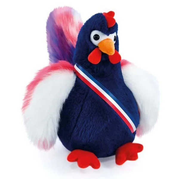 PELUCHE - COQ, FABRICATION FRANCAISE