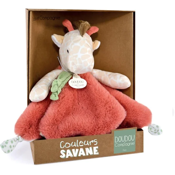 PELUCHE DOUDOU GIRAFE - COULEUR SAVANE - 25 CM