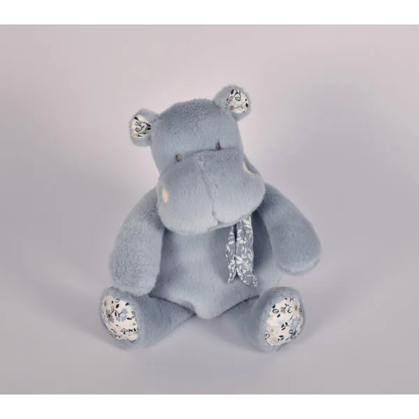 PELUCHE - HIPPO BANDANA -BLEU DOUX