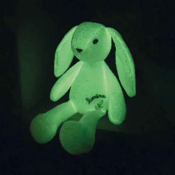 PELUCHE LUMINOU LAPIN BLANC 30 CM