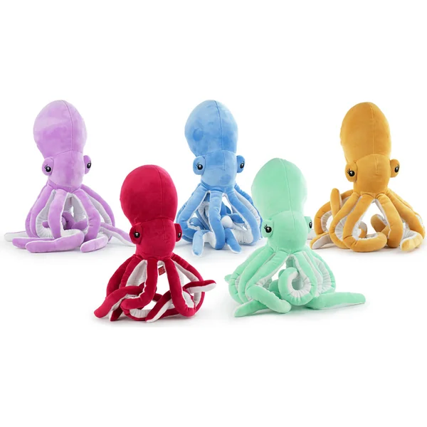 Peluche pieuvre rouge 45cm