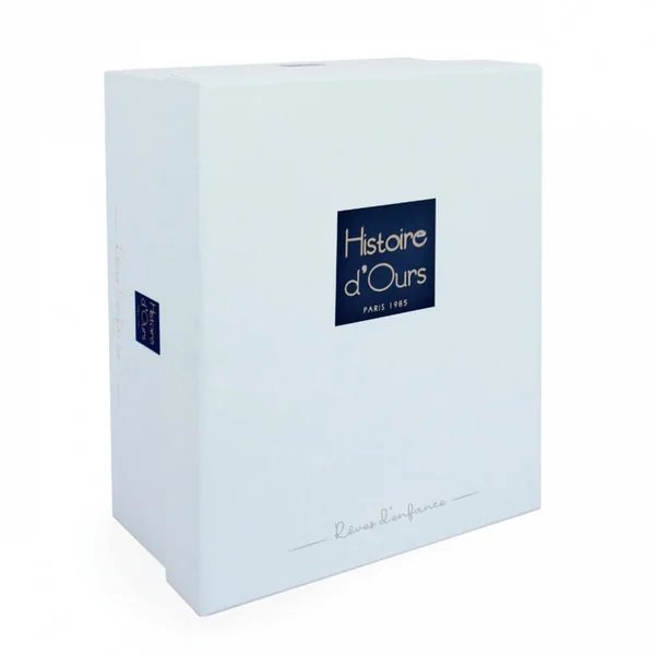 PELUCHE PREPPY CHIC - LAPIN GRIS PERLE 40 CM