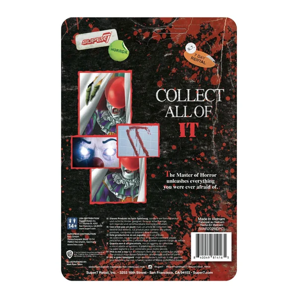 Pennywise figurine Ça « Il » est revenu Re-Action Super7 10 cm