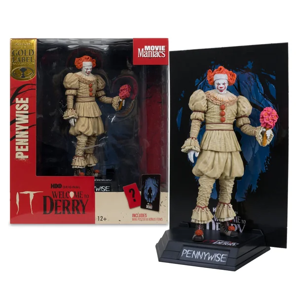 Pennywise (Flashback) statuette PVC Welcome to Derry Movie Maniacs McFarlane Toys 16 cm