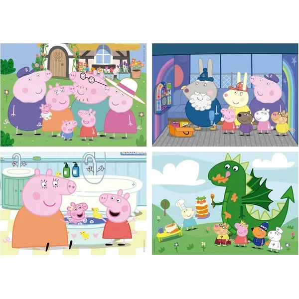 PEPPA PIG MULTI 4 JUNIOR PUZZLE 20-40-60-80 PIECES