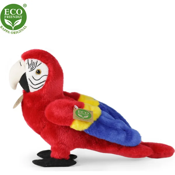 Perroquet en peluche rouge Ara Arakanga 24 cm ECO-FRIENDLY