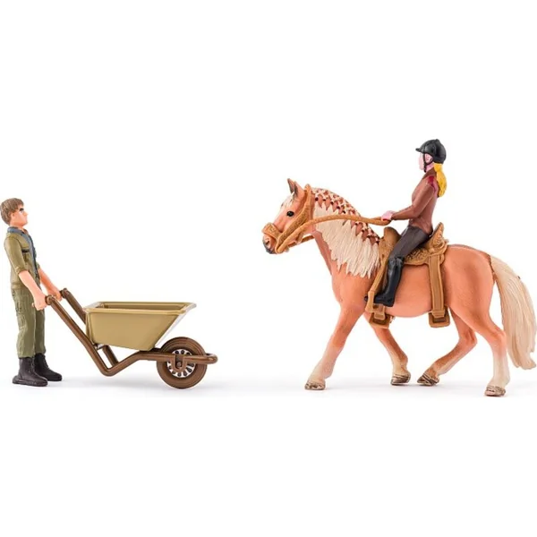 Petite écurie avec cheval et accessoires