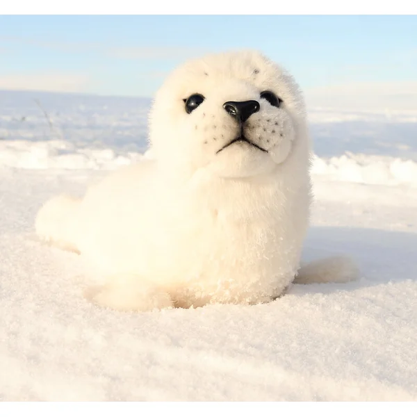 Phoque en peluche 30 cm ÉCOLOGIQUE