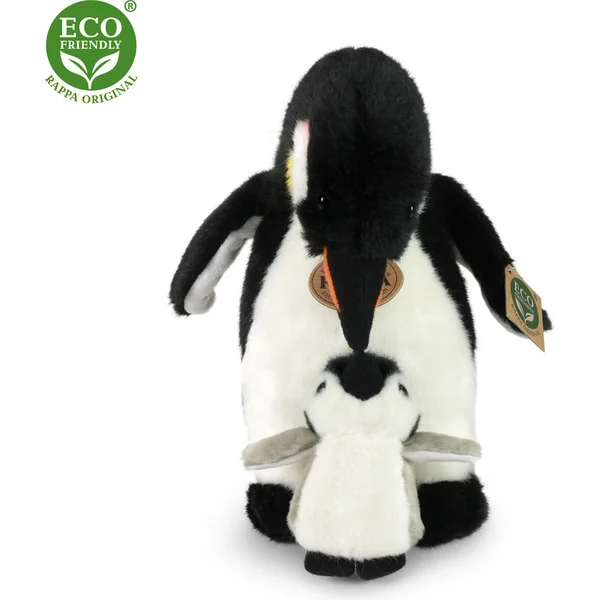 Pingouin en peluche avec bébé 22 cm ECO-FRIENDLY