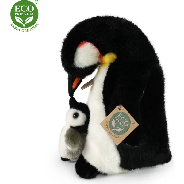 Pingouin en peluche avec bébé 22 cm ECO-FRIENDLY