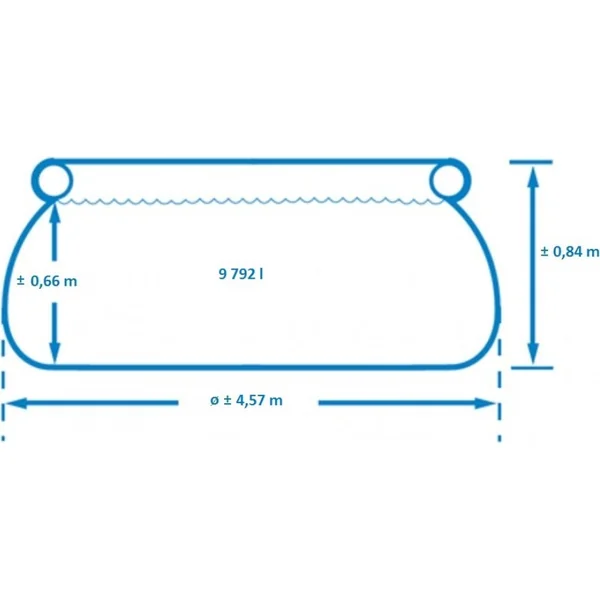Piscine de jardin INTEX 28158 Easy Set 457 x 84 cm avec filtration à cartouche
