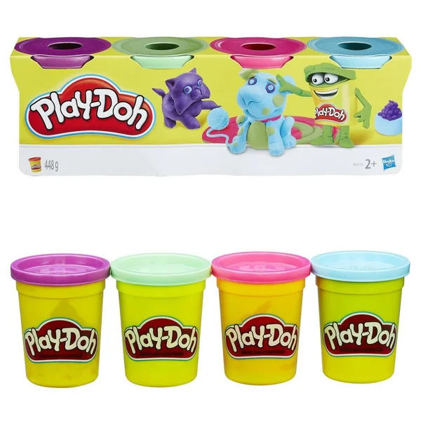 PLAY-DOH - 4 POTS COULEURS ASSORTIES