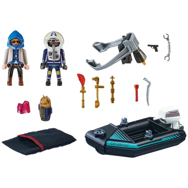 Playmobil City Action Police Jetpack Arrest Of The Art Thief - 70782