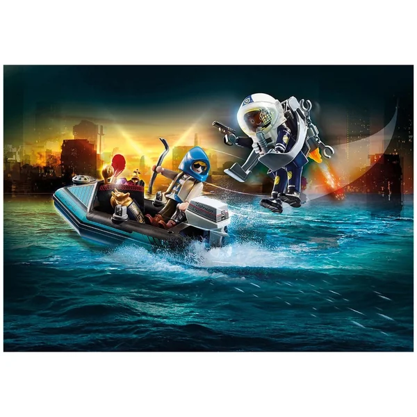 Playmobil City Action Police Jetpack Arrest Of The Art Thief - 70782