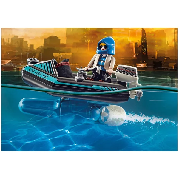 Playmobil City Action Police Jetpack Arrest Of The Art Thief - 70782