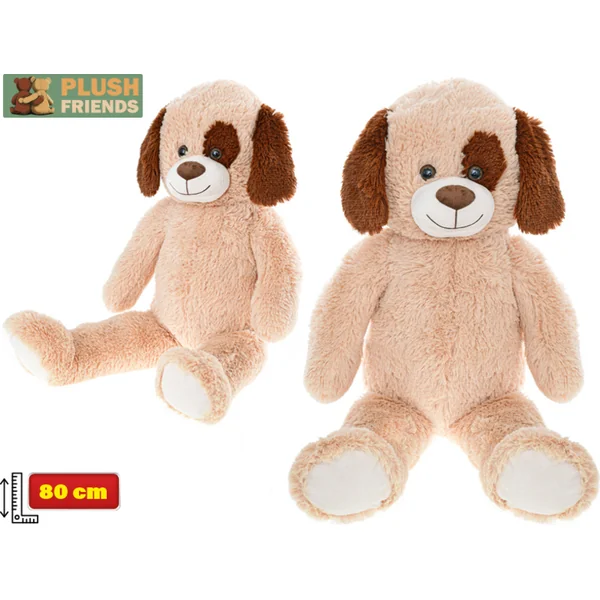 Plush Friends chien en peluche brun clair 80cm