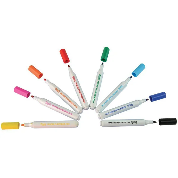 POCHETTE DE 8 FEUTRES DIAM'S POUR PLASTIQUE FOU