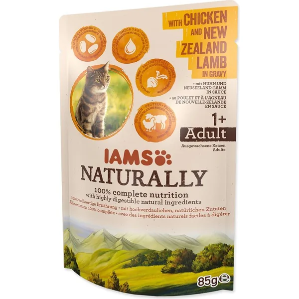 Pochette IAMS Naturally poulet & agneau en sauce 85g